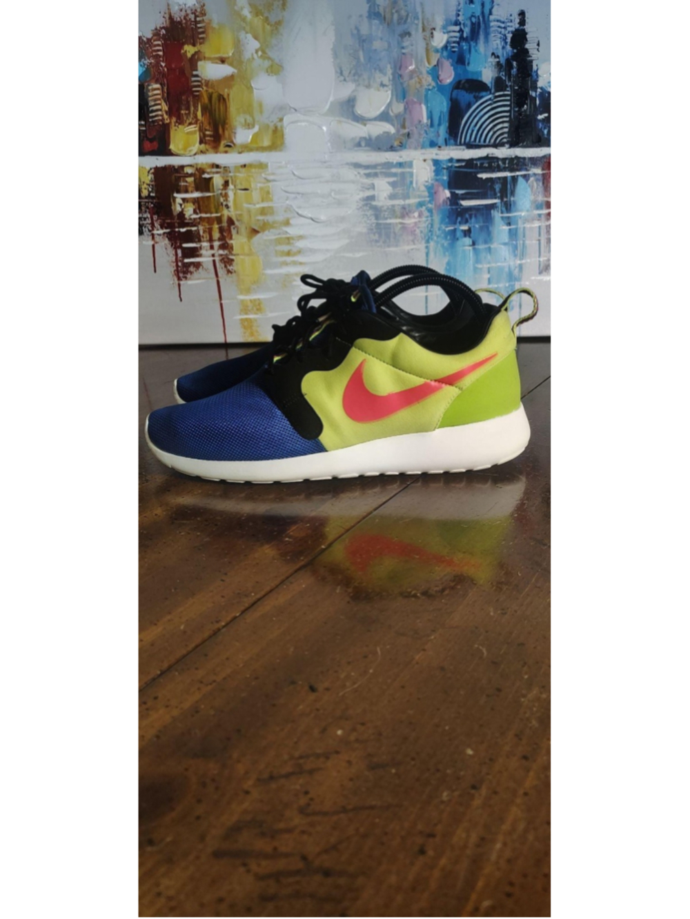 Nike Roshe Run Shoes Mens Size 9 Multicolor Mesh Running Low Top Sneakers